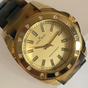 Anne Klein Womens Swarovski Crystal Tortoise Watch